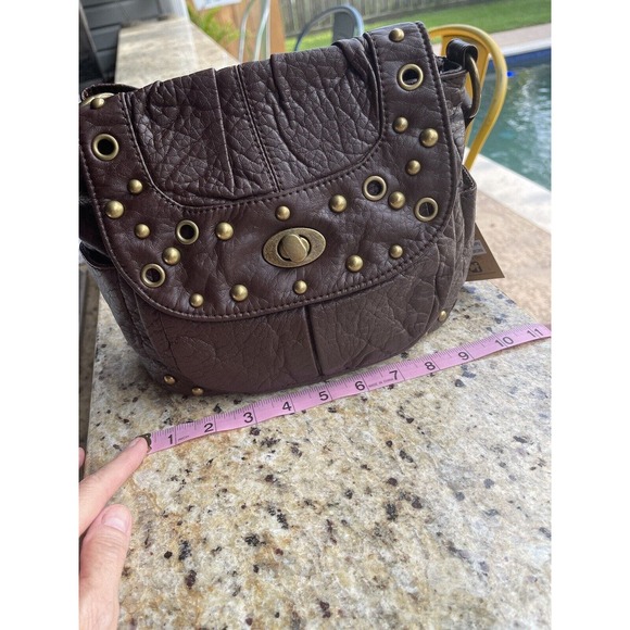 Ampere Creations Faux Leather Brown Crossbody. Adjustable Strap. NEW With Tags! - Picture 8 of 10